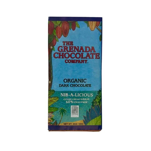 Nib-a-licious 60% Organic Dark Chocolate - dark chocolate with cocoa nibs